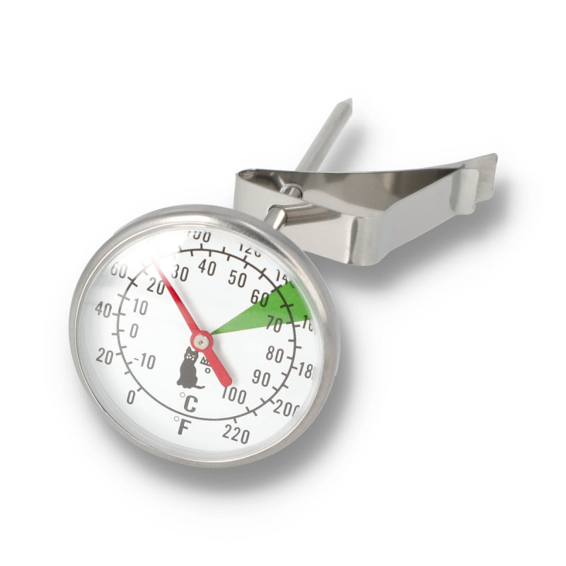 MOTTA DUAL DIAL FROTHING THERMOMETER WITH OPTIMUM FROTH ZONE MARKINGS