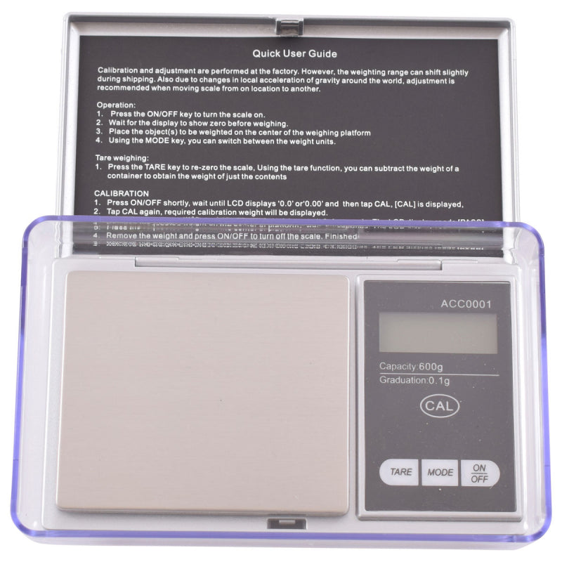 YAGUA SCALE 600 X 0.1G WITH EXTRA LARGE TRAY ACC0001