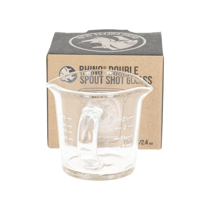 RHINO SHOT GLASS 2.4OZ/70ML WITH SPOUT AND HANDLE