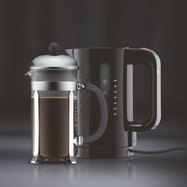 BODUM CHAMBORD COFFEE MAKER 8 CUP 1.0L/34OZ - GLASS, MIRROR FINISH S/S LID