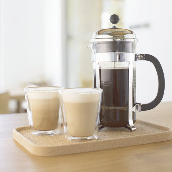 BODUM CHAMBORD COFFEE MAKER 8 CUP 1.0L/34OZ - GLASS, MIRROR FINISH S/S LID