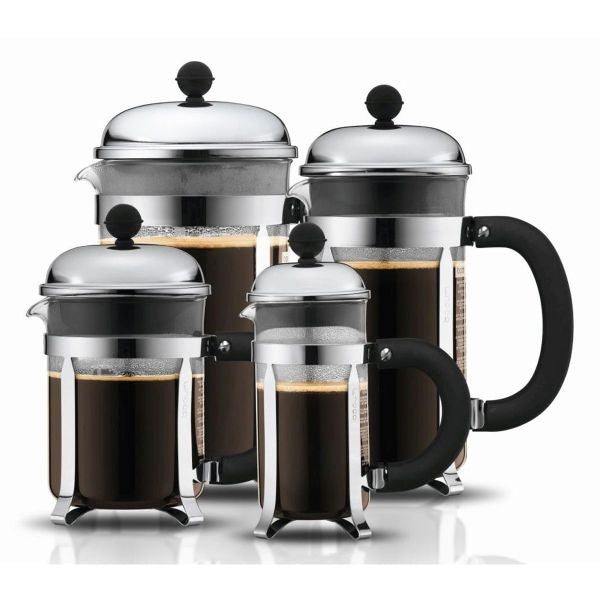 BODUM CHAMBORD COFFEE MAKER 12 CUP 1.5L/51OZ - GLASS, MIRROR FINISH S/S LID