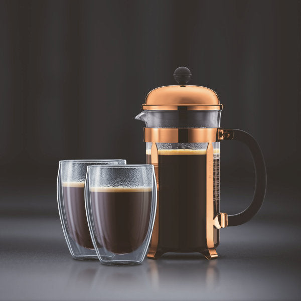 BODUM CHAMBORD COFFEE MAKER 8 CUP 1.0L/34OZ - GLASS, COPPER LID