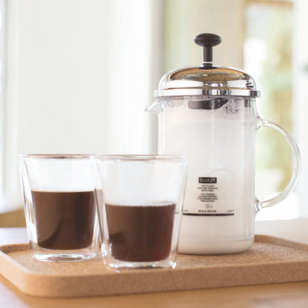 BODUM CANTEEN 2 PCS CUP WITH HANDLE, DOUBLE WALL, MEDIUM, 0.2 L, 6 OZ - TRANSPAR