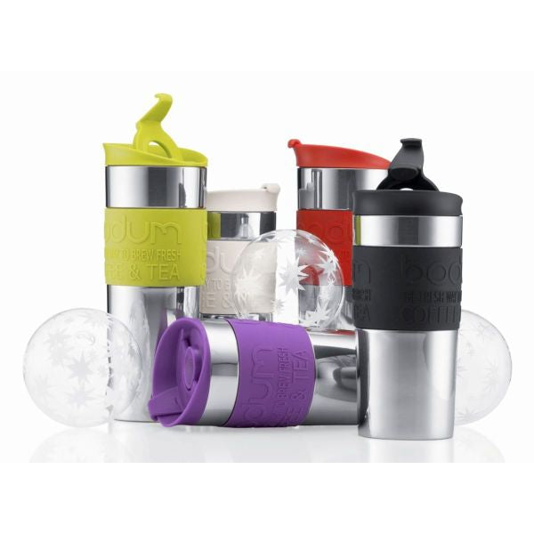 BODUM TRAVEL MUG, 0.35 L, 12OZ - S/S, OFF WHITE