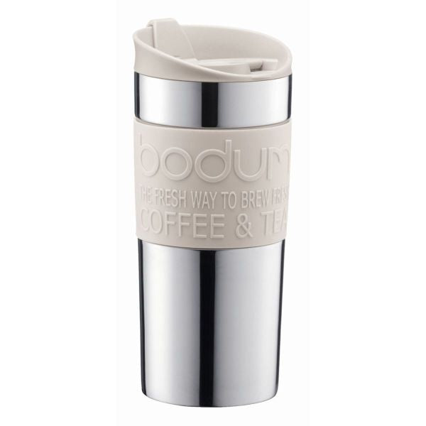 BODUM TRAVEL MUG, 0.35 L, 12OZ - S/S, OFF WHITE