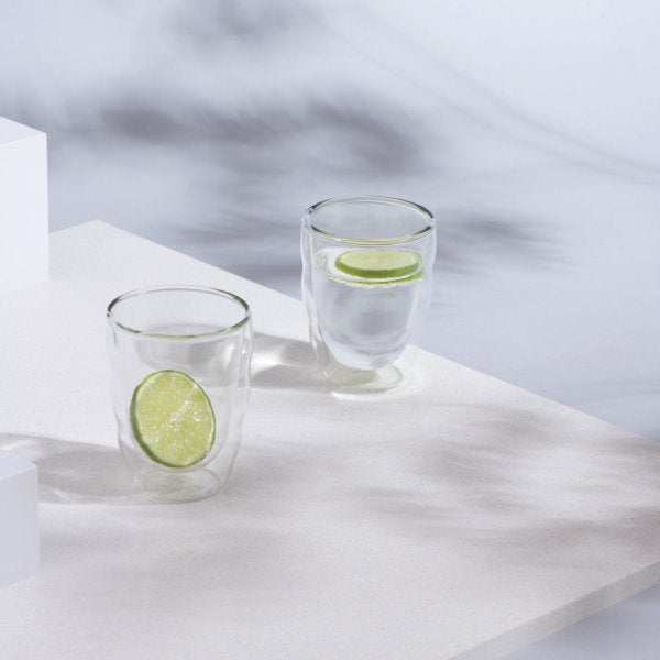 BODUM PILATUS 2PC GLASS, DOUBLE WALL SMALL, 0.25L, 8OZ