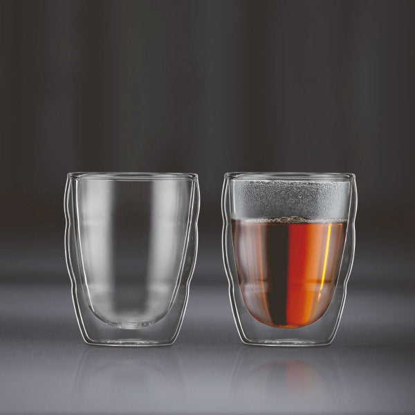 BODUM PILATUS 2PC GLASS, DOUBLE WALL SMALL, 0.25L, 8OZ