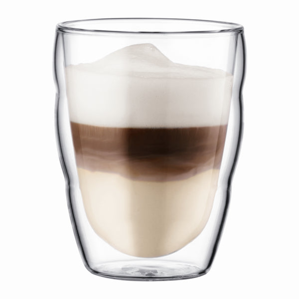 BODUM PILATUS 2PC GLASS, DOUBLE WALL SMALL, 0.25L, 8OZ